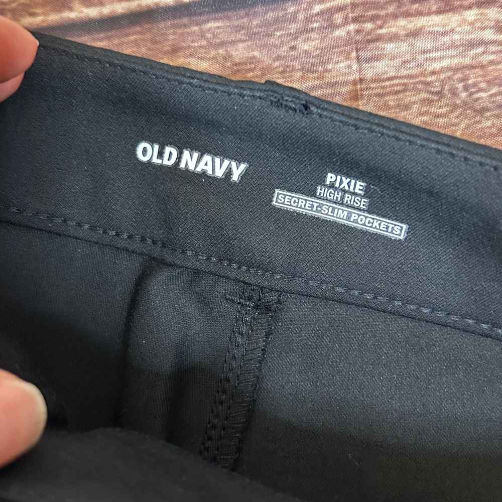 Old Navy Pixie High Rise Never-Fade Black‎ Slim Pants Womens 14 NWT - Picture 4 of 9